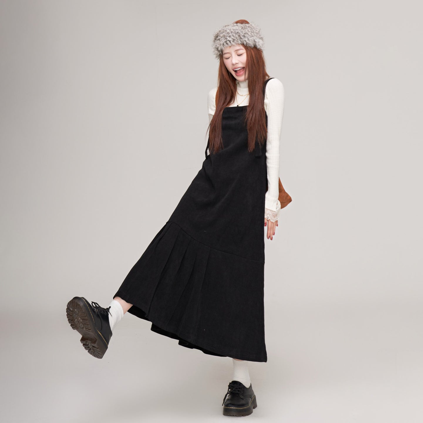 【ワンピース】秋冬 フレンチレトロ コーデュロイ マーメイド サロペット ワンピ レディース ノースリーブワンピース【JZシリーズ】