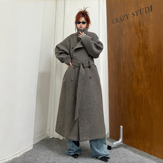 【アウター】高級感 気質よい スタンドネック 合わせやすい 秋冬 コート【FCシリーズ】