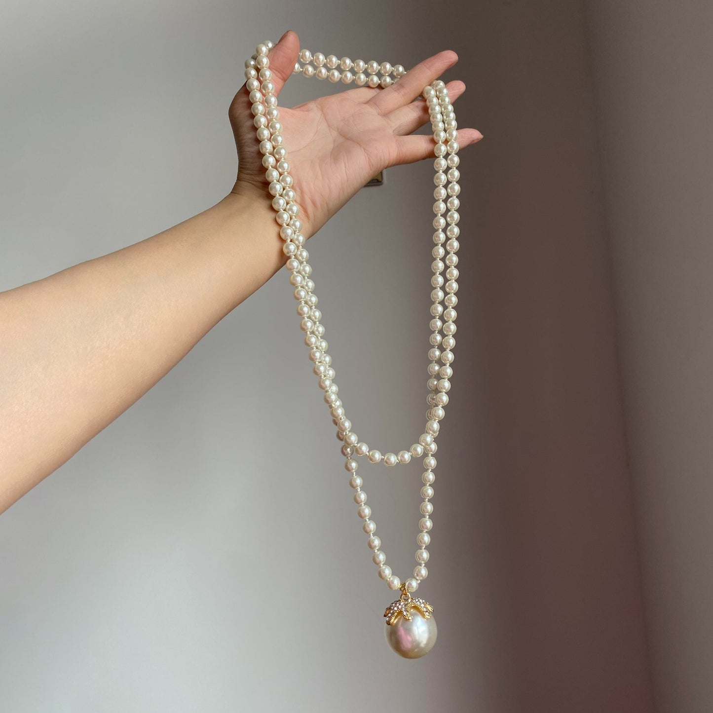 【🎁 B2G1｜先行スタート！】【グッズ】ヴィンテージ風ロングパールネックレス｜軽奢・高級感｜韓国・日本風シンプルエレガントレディースアクセ