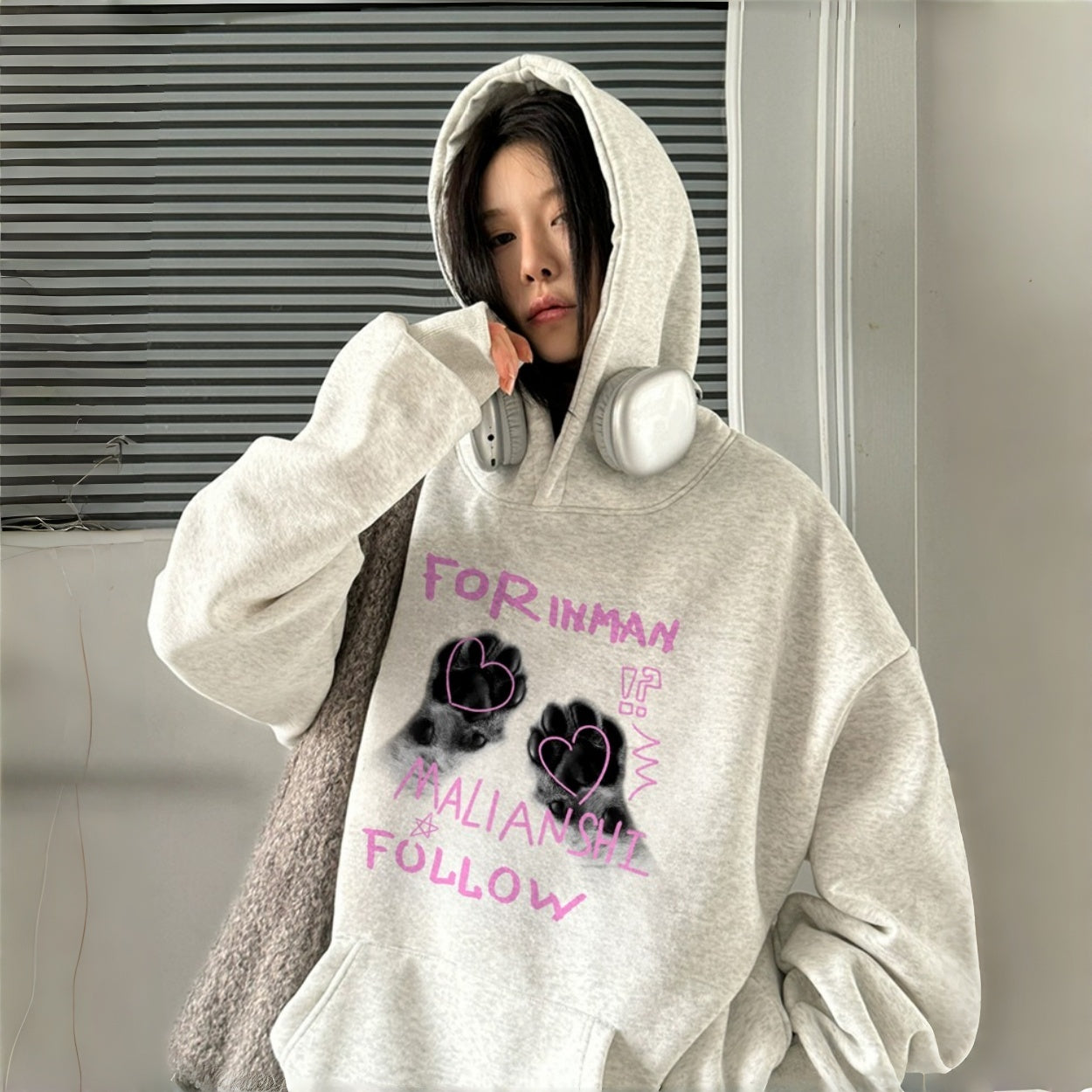 【トップス】アメリカンスタイル レトロ フード付き 合わせやすい パーカー【FCシリーズ】