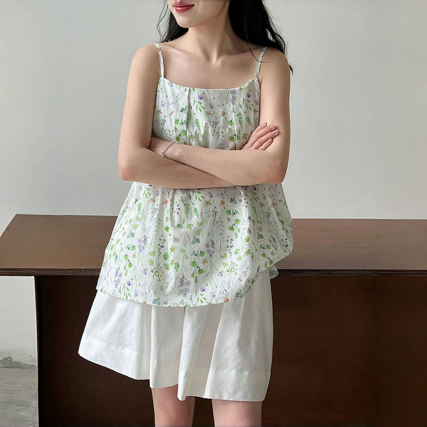 【トップス】夏 花柄 涼やか タンクトップ/キャミソール 【SHシリーズ】