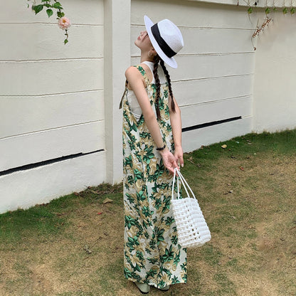 【ボトムス】フレンチリゾート風 夏 Vネック 清涼感 オールインワン【SHシリーズ】