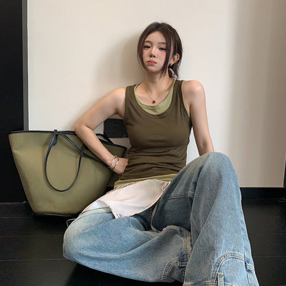 簡約疊穿感背心｜修身短版無袖上衣【FC系列】