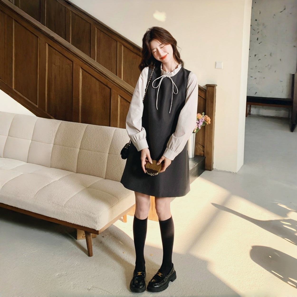 【セットアップ】高級感 痩せ見え コーデ 気質よい ワンピースセット 2点セット【JZシリーズ】