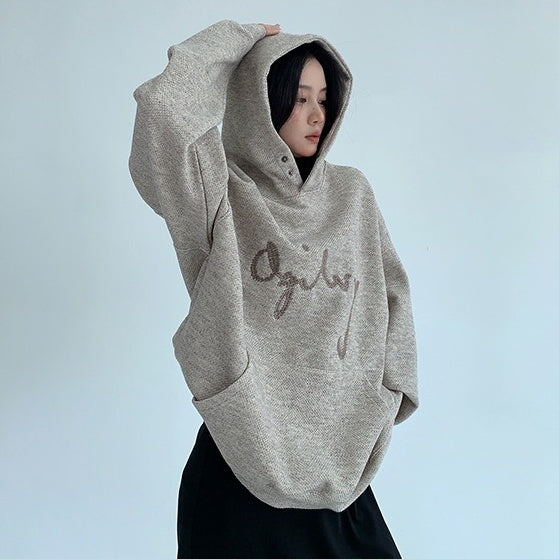 【トップス】春 秋 冬 カスタム素材 刺繍入り フード付き  パーカー 【FCシリーズ】