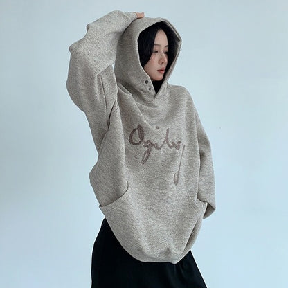 【トップス】春 秋 冬 カスタム素材 刺繍入り フード付き  パーカー 【FCシリーズ】