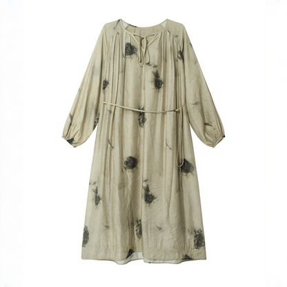 【ワンピース】春 秋 夏 ランタンスリーブ パフスリーブ エレガント 長袖 ワンピース 【SHシリーズ】