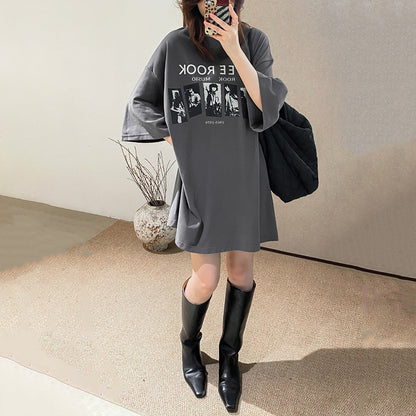 【トップス】プリント Tシャツ｜上質 長絨綿使用｜オーバーサイズ ビッグシルエット半袖【JZシリーズ】