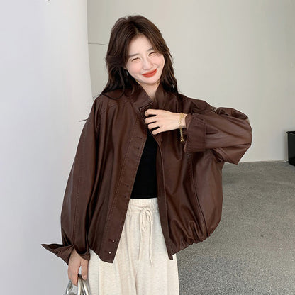 【アウター】ミラードコーヒー PUレザージャケット 高級感あふれるストリートスタイル バイカージャケット【JZシリーズ】