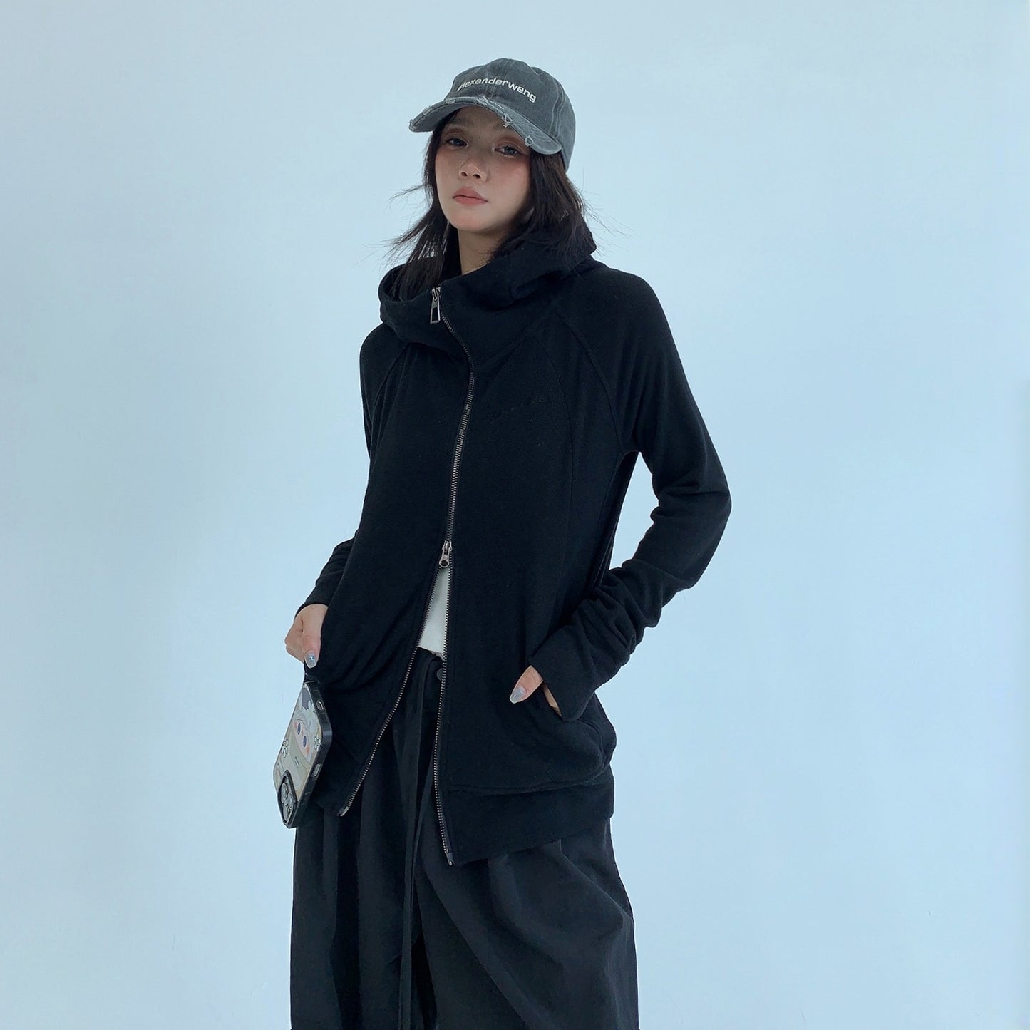 【アウター】春 秋 薄手 スリム フード付き  ジャケット 【FCシリーズ】