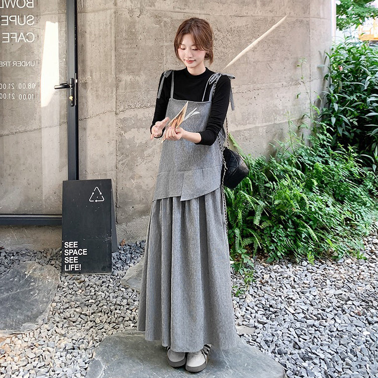 2点セット！【セットアップ】おしゃれトップス＋キャミソールワンピースセット レディース 春夏コーデ トレンド感 大人可愛い【JZシリーズ】