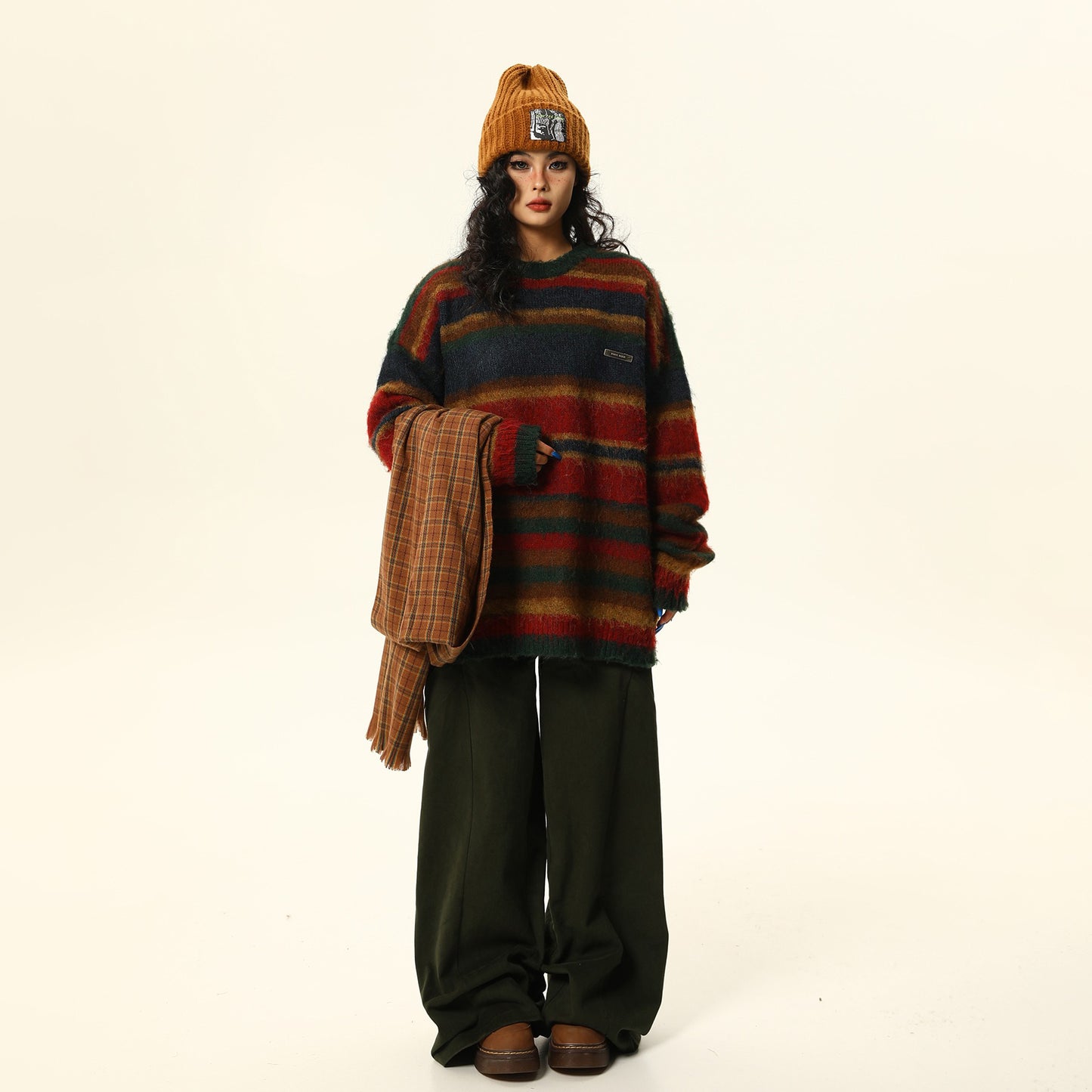 【トップス】🎄ヴィンテージ クリスマスニット レディース 秋冬 ゆったりモード系セーター【FCシリーズ】