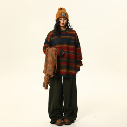 【トップス】🎄ヴィンテージ クリスマスニット レディース 秋冬 ゆったりモード系セーター【FCシリーズ】