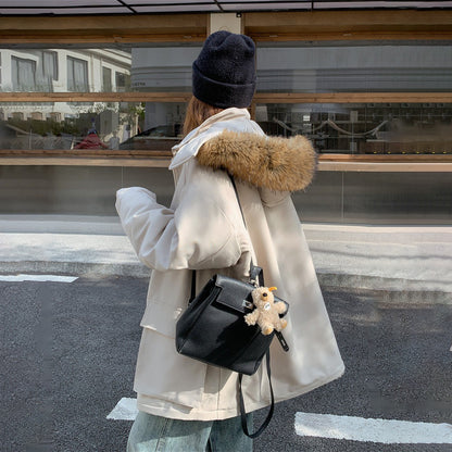 【アウター】韓国風 フード付き ボアパーカー レディース 冬 シープボア  綿入れコート【JZシリーズ】