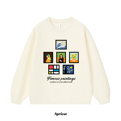 7カラー | S~3XL【トップス】ピクセル風 アメリカンプリント クルーネックスウェット カップル ユニセックス ヒップホップ ストリート パーカー【FCシリーズ】