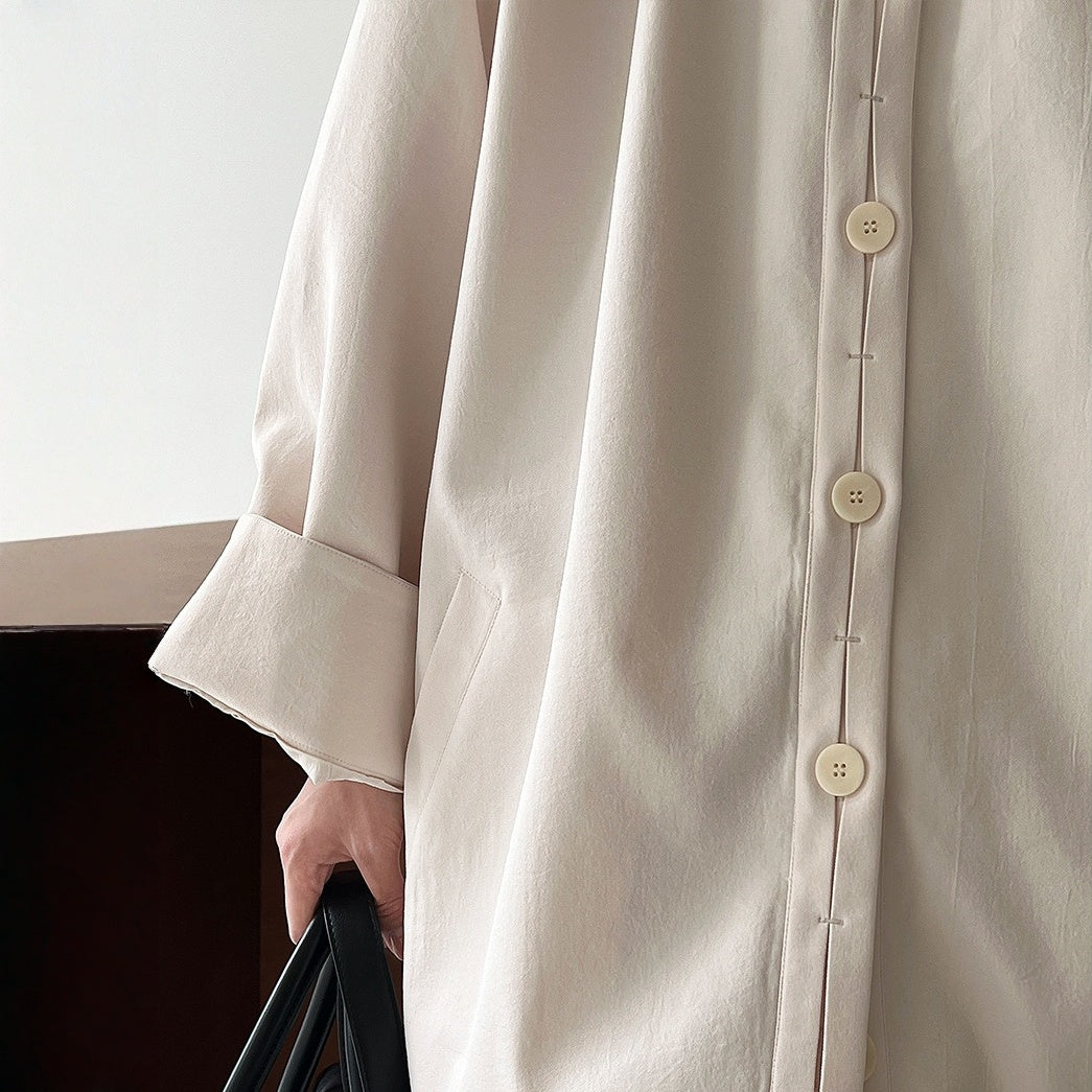 【アウター】春 秋 オーバーシルエット クラシック トレンチ コート 【JZシリーズ】