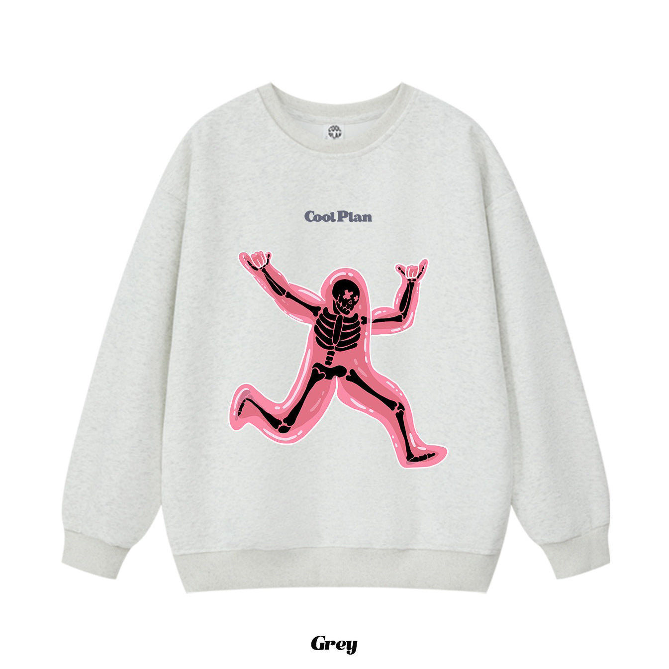 6カラー | M~3XL【トップス】ランニングスカル プリント クルーネックスウェット オーバーサイズ アメリカン ハイストリート ユニセックス 春秋 パーカー【FCシリーズ】