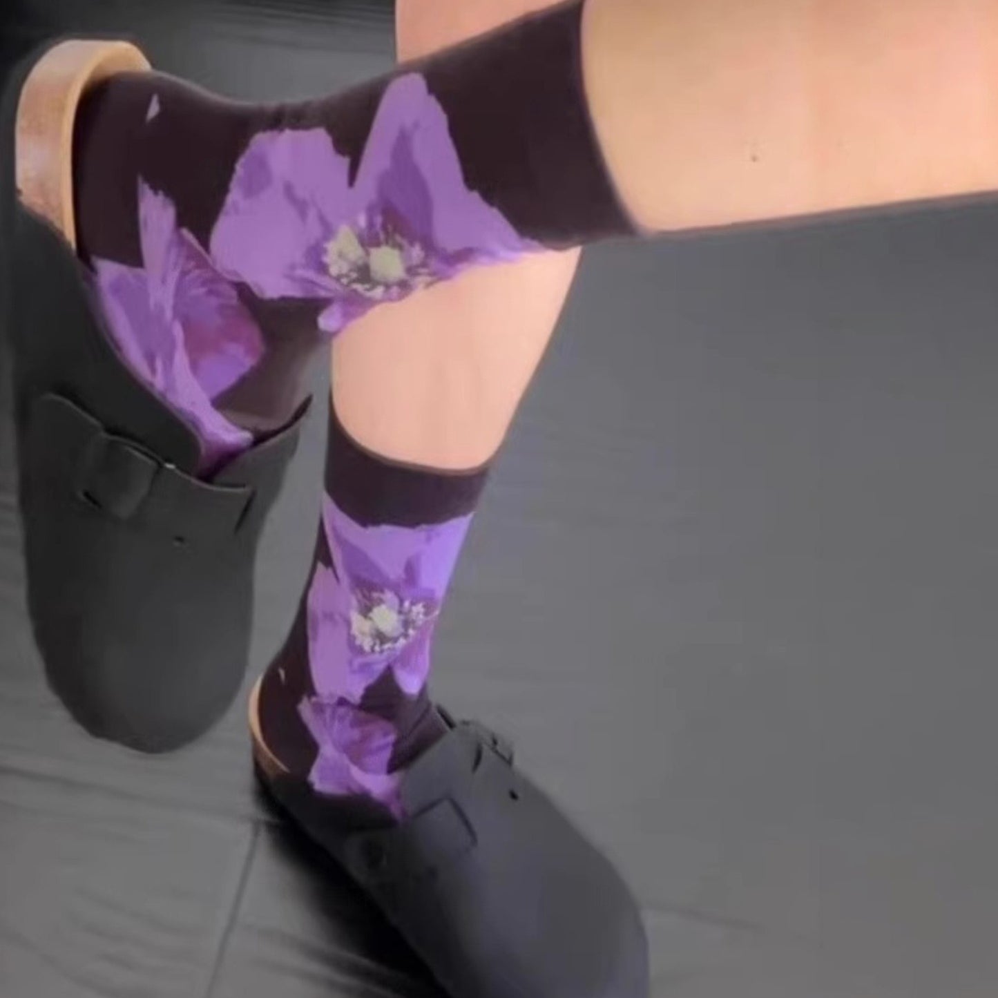 【グッズ】春夏コーデに映える上品パープルソックス 履きやすくて合わせやすい【SHシリーズ】