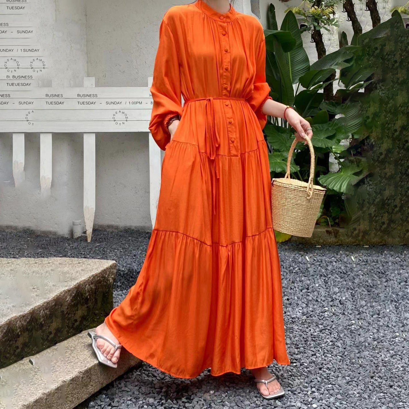 ワンピース】全8色 ゆったり プラスサイズ 長袖ワンピース – MADOECHO