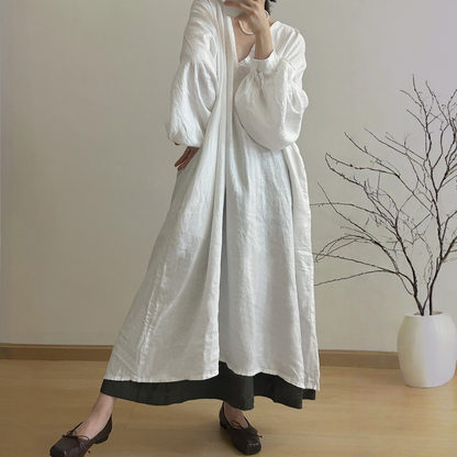 【ワンピース】春 秋 夏 リラックス風 ゆったり Vネック ワンピース 【JZシリーズ】