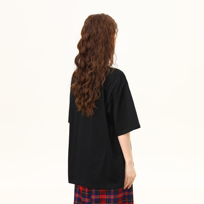 【トップス】アメリカンレトロ グラフィティTシャツ レディース 半袖 ゆったり 夏 ペアルック【FCシリーズ】