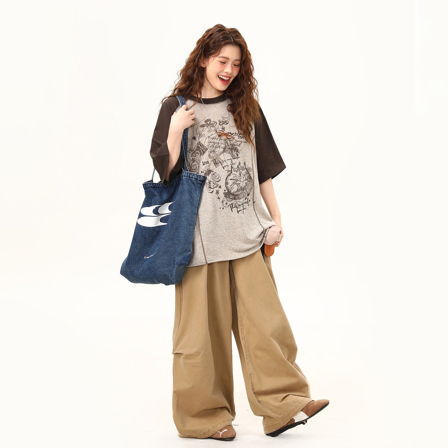 【トップス】ストリート系 Tシャツ レディース 半袖 ラグランスリーブ 配色デザイン ゆったり ワイドシルエット 夏 カジュアル おしゃれ 着回し【FCシリーズ】