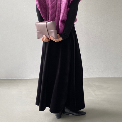 【ボトムス】❄️冬必須！あったかベロアスカート Aラインフレア レディース 高級感【JZシリーズ】