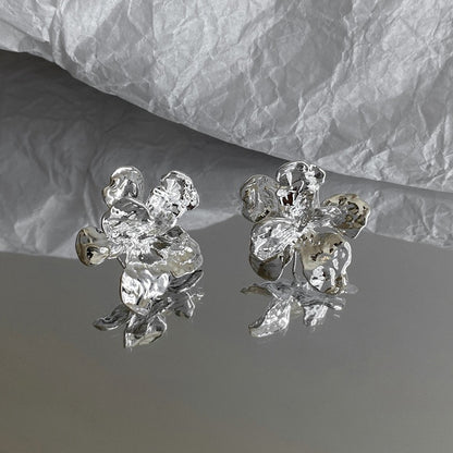 【🎁 B2G1｜先行スタート！】【グッズ】フラワーモチーフピアス｜小顔見せ×個性派デザイン｜韓国風トレンドアクセサリー