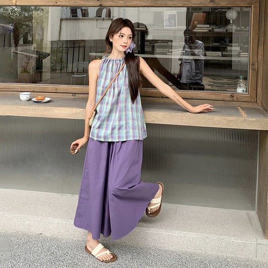 2点セット【セットアップ】ファッション 夏  エレガント ゆったり トップス＋ワイドパンツ 上下セット【SHシリーズ】