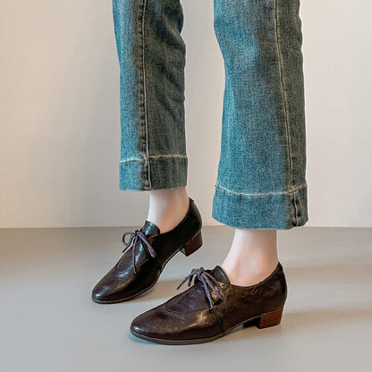 【シューズ】春秋イギリス風 太ヒール ローファー 新作 ヴィンテージ 通勤用 パンプス