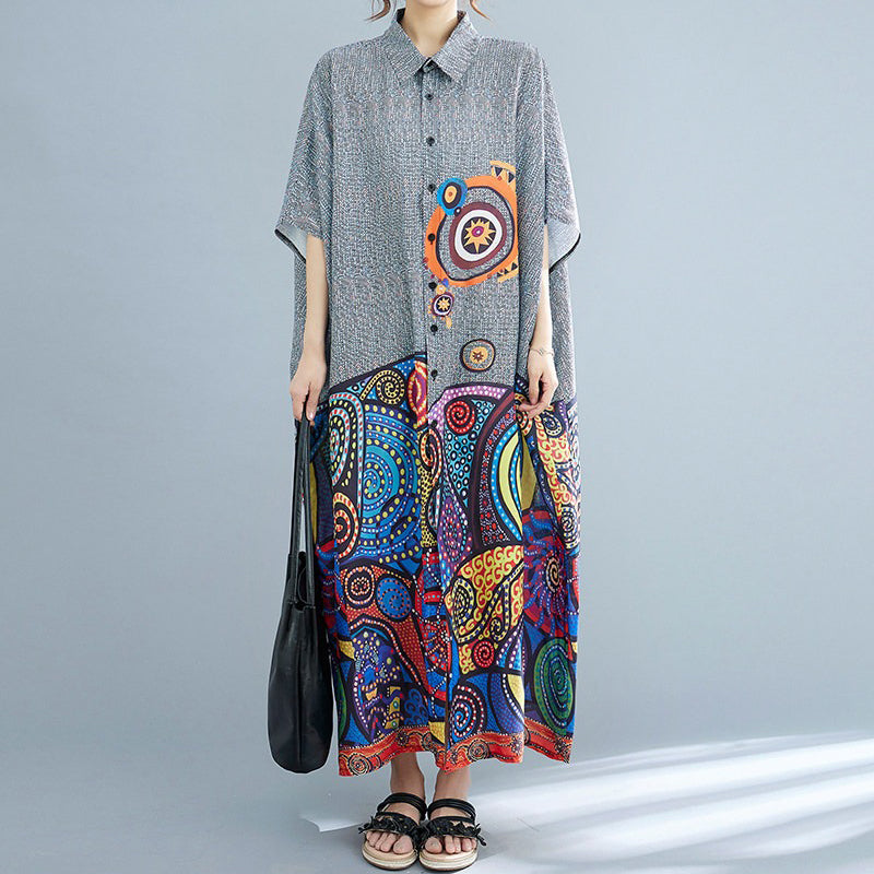 【ワンピース】特大サイズ レディース 夏新作 花柄 半袖 シャツワンピース ゆったり シルエット お腹カバー ロング丈 ミディワンピース
【SHシリーズ】