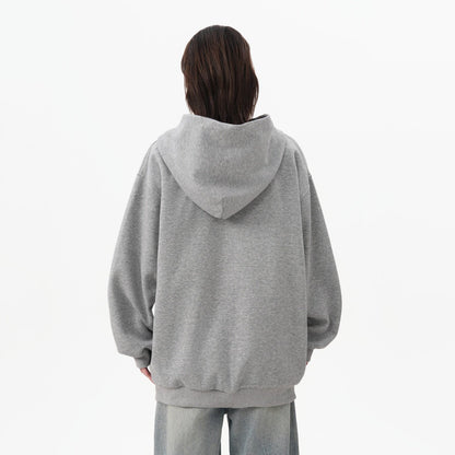 【アウター】アメリカンチェック切り替え ジップスウェットパーカー レディース 男女兼用 春 ヘビーウェイト ルーズシルエット スポーツジャケット レトロ学院風 フード付き【FCシリーズ】