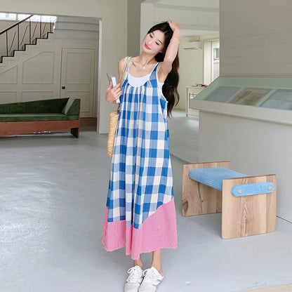 【ワンピース】写真映え抜群 カジュアル細見え 甘めノースリーブワンピース【SHシリーズ】