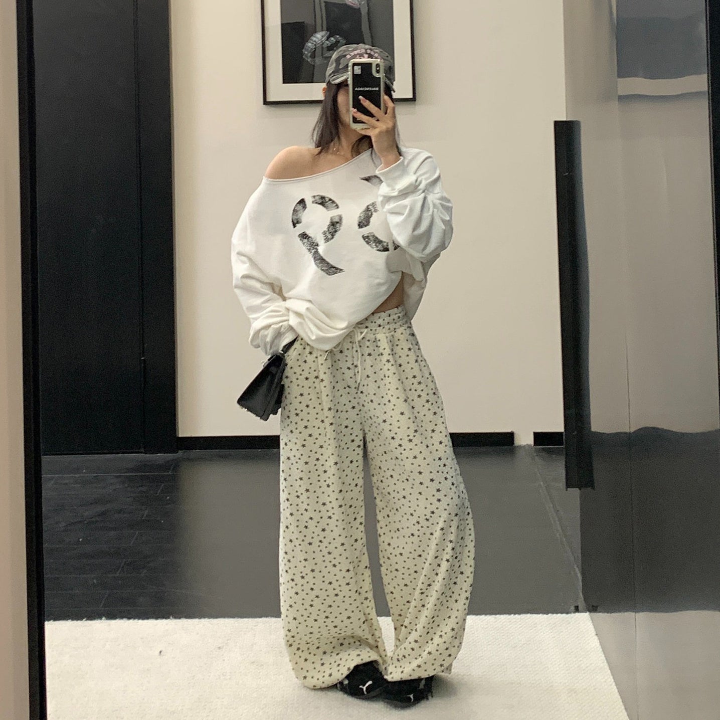 【ボトムス】ヴィンテージ ベーシック ルーズシルエット ストレート ワイドパンツ【FCシリーズ】