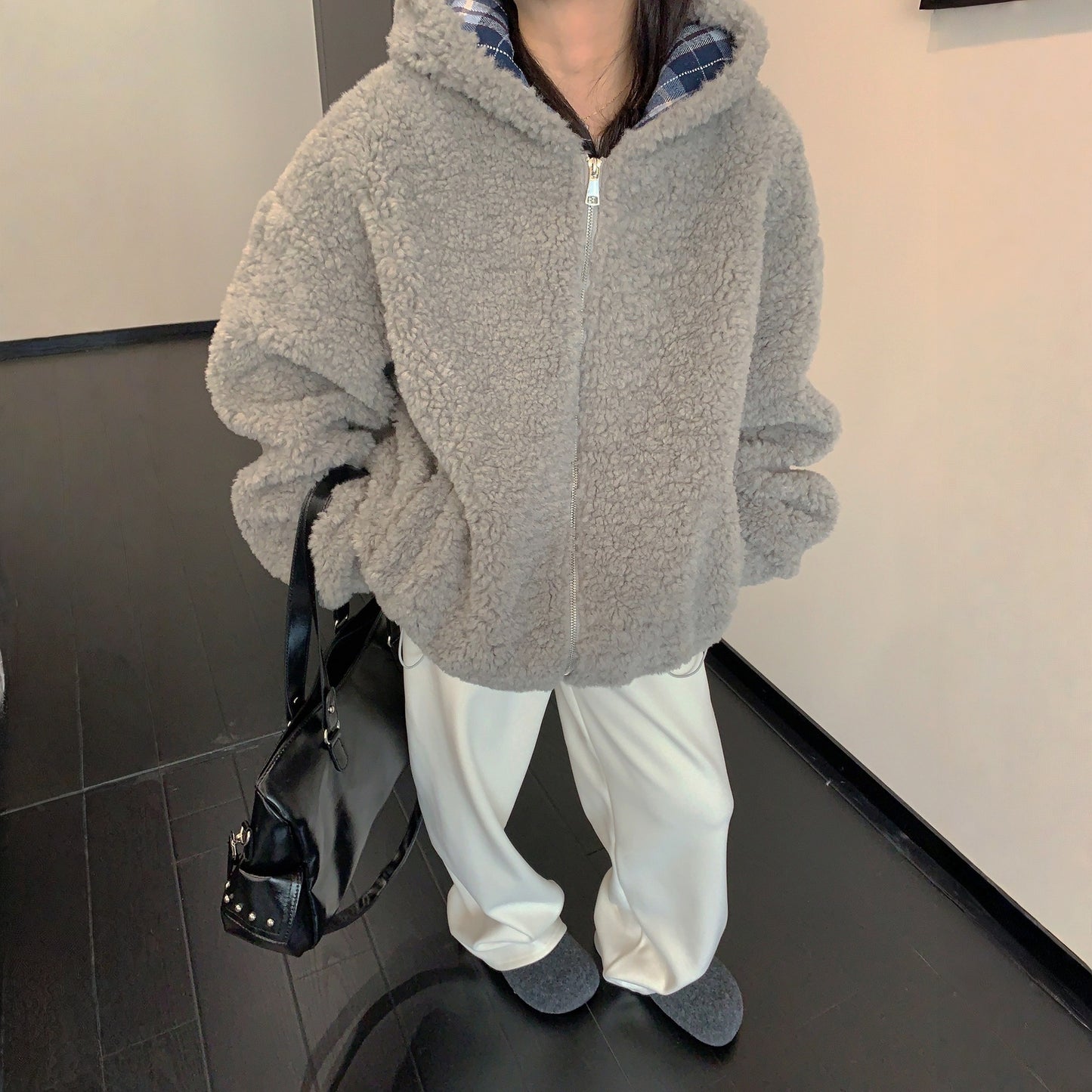 【アウター】厚手 ボア フード付き 中綿ジャケット 【FCシリーズ】