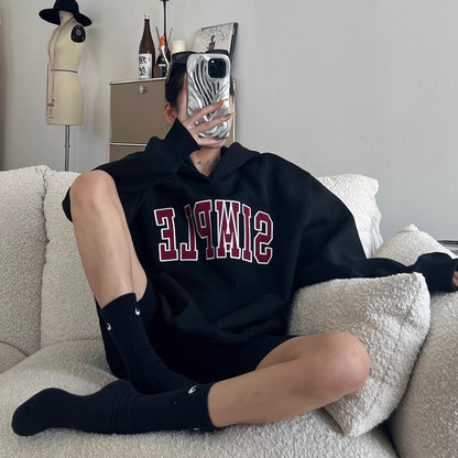 【トップス】ロゴ刺繍入り ゆるシルエット レトロパーカー レディースカジュアル【FCシリーズ】