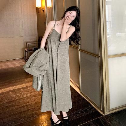 2点セット！【セットアップ】おしゃれ高級感 スーツジャケット ＋ワンピース レディース 秋 2025新作 気質＆トレンド ロングワンピース【JZシリーズ】