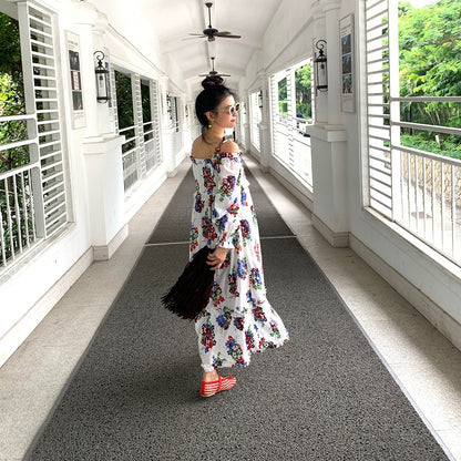 【ワンピース】春 夏 秋 プリント 花柄 エレガント 長袖 ワンピース 【SHシリーズ】
