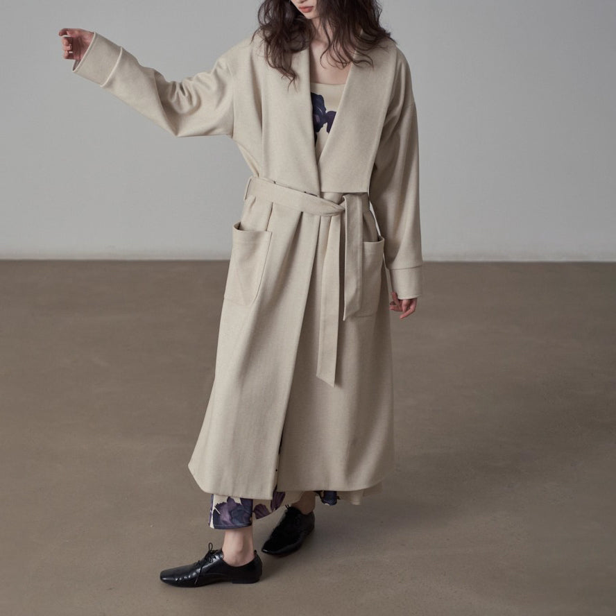 【アウター】新作 大きめラペル ゆったり ロング丈 長袖 コート トレンチコート レディース【JZシリーズ】