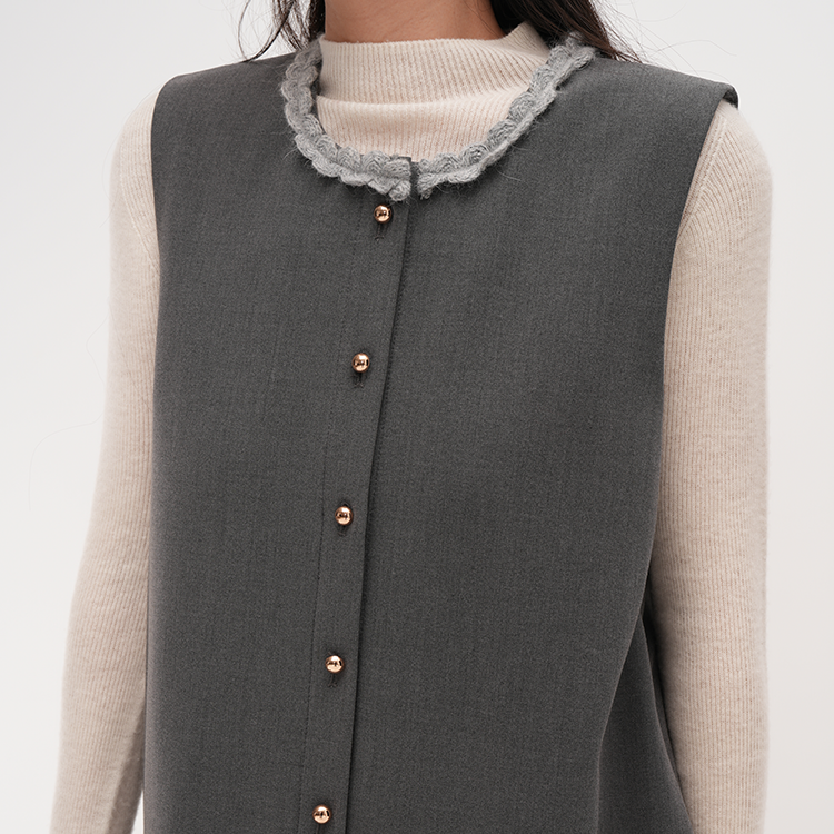 【ワンピース】春 秋 冬 プレッピースタイル  レディ風 ベスト型 ノースリーブ ワンピース 【JZシリーズ】