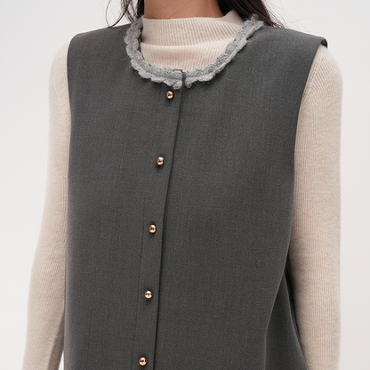 【ワンピース】春 秋 冬 プレッピースタイル  レディ風 ベスト型 ノースリーブ ワンピース 【JZシリーズ】