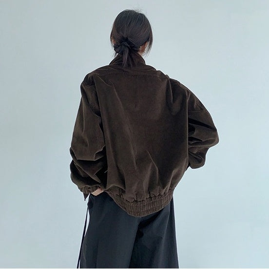 【アウター】春 秋 冬 刺繍 レトロショート丈 立襟 ジャケット 【FCシリーズ】