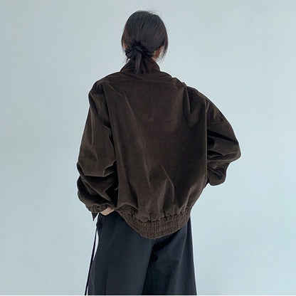 【アウター】春 秋 冬 刺繍 レトロショート丈 立襟 ジャケット 【FCシリーズ】