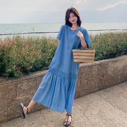 【ワンピース】クールエレガンス 高級感 背中開き 小技 半袖ワンピース 夏【JZシリーズ】