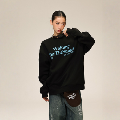 【トップス】星形ワッペン アメリカンヴィンテージ風 ゆったりシルエット ラウンドネック パーカー 【FCシリーズ】