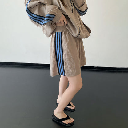 【セットアップ】【単品注文】リヨセル スポーティー 上下セット レディース 夏 ジップアップ UVカット ジャケット & ウエストゴム ショートパンツ ルーズ フィット 人気【FCシリーズ】