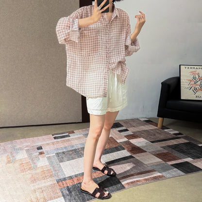 【トップス】花柄シフォンカーディガン レディース 夏 UV対策 薄手シャツ 冷房対策 軽やか羽織り【JZシリーズ】