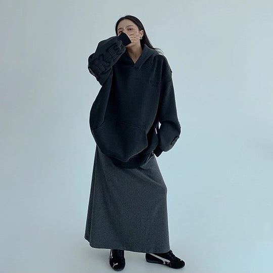 【トップス】ヴィンテージ風  刺繍デザイン 裏起毛フード付き パーカー レディース 【FCシリーズ】