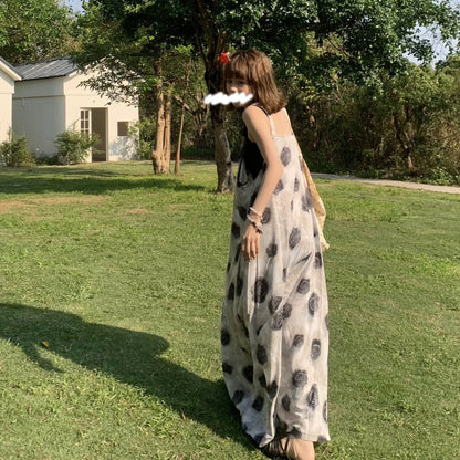 【ボトムス】夏新作 ヴィンテージ風 ローズ柄 ゆったりシルエット カジュアル オールインワン【SHシリーズ】