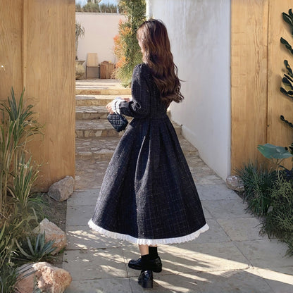 【ワンピース】春 秋 冬 フレンチスタイル 高級感 大人可愛い 着痩せ 気質よい 長袖ワンピース【JZシリーズ】